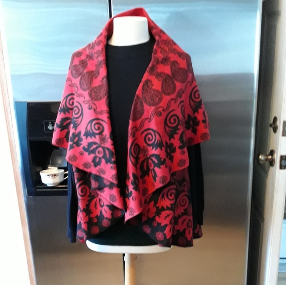 None Sweaters - Vintage Shawl/ Sweater A131